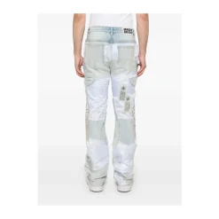 Who Decides War Patchwork Ripped Lichte Jeans-Heren Jeans
