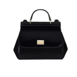 Dolce & Gabbana Patent Leather Mini Sicily Bag-Heren Tassen