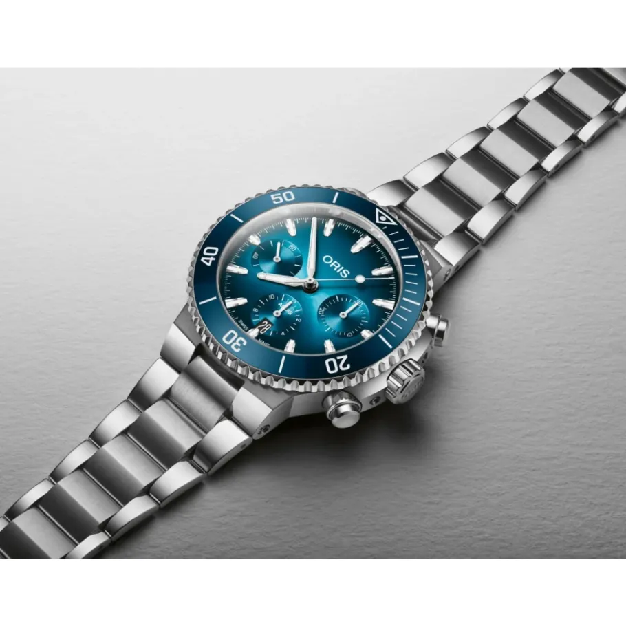 ORIS 77177934155-0782301PEB - Aquis Chronograph-Heren Horloges