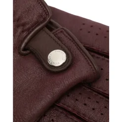 Brunello Cucinelli Perforated-Detail Leather Gloves-Heren Handschoenen