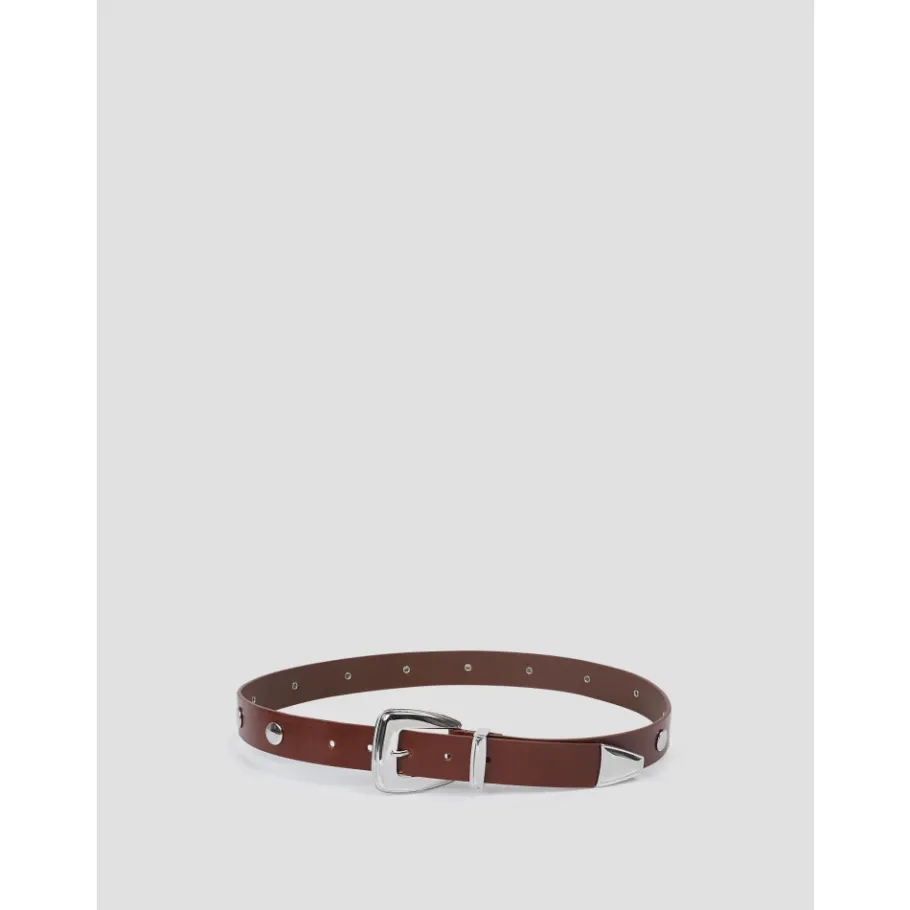 The Frankie Shop Perth Studded Leather Belt-Heren Riemen