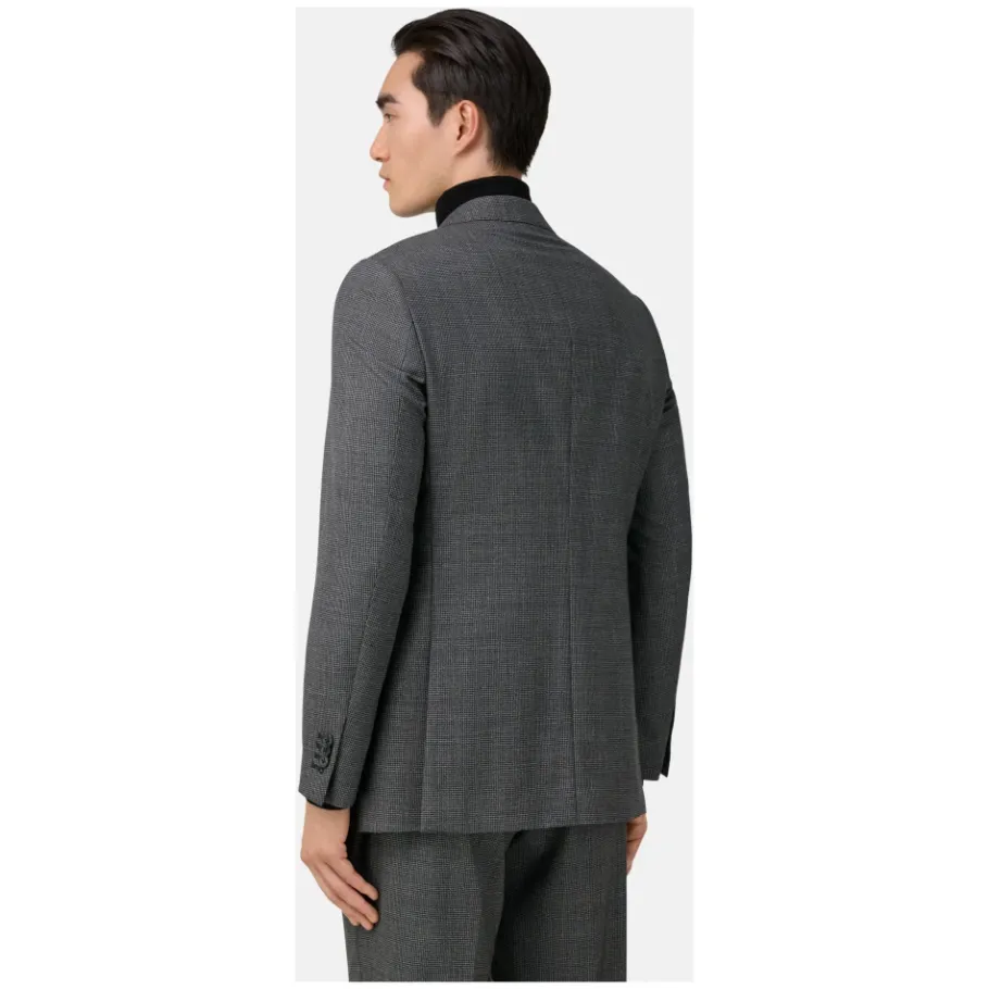 Boggi Milano Pied De Poule Wollen Pak Stijl Firenze-Heren Kostuums