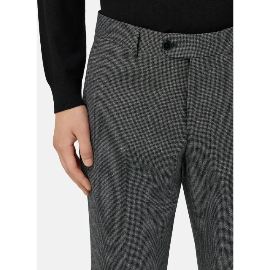 Boggi Milano Pied De Poule Wollen Pak Stijl Firenze-Heren Kostuums