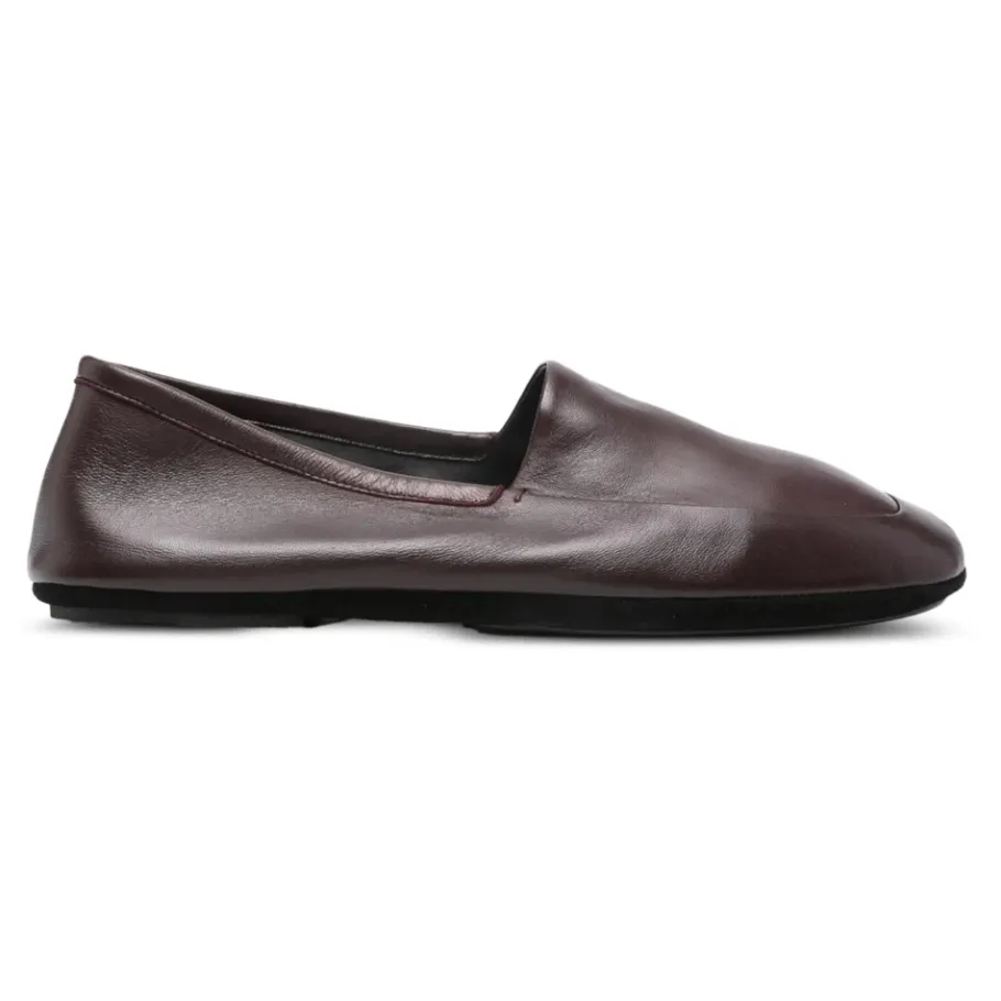 Lemaire Platte Pantoffels met Paspel-Heren Instappers & Slip Ons