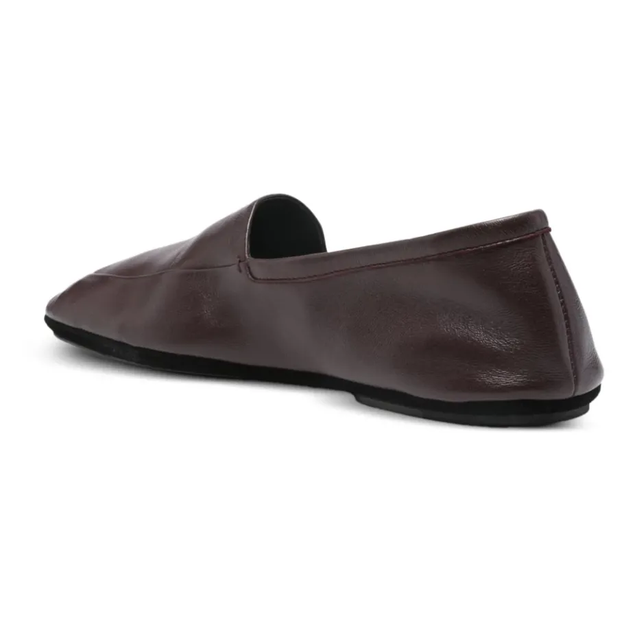 Lemaire Platte Pantoffels met Paspel-Heren Instappers & Slip Ons
