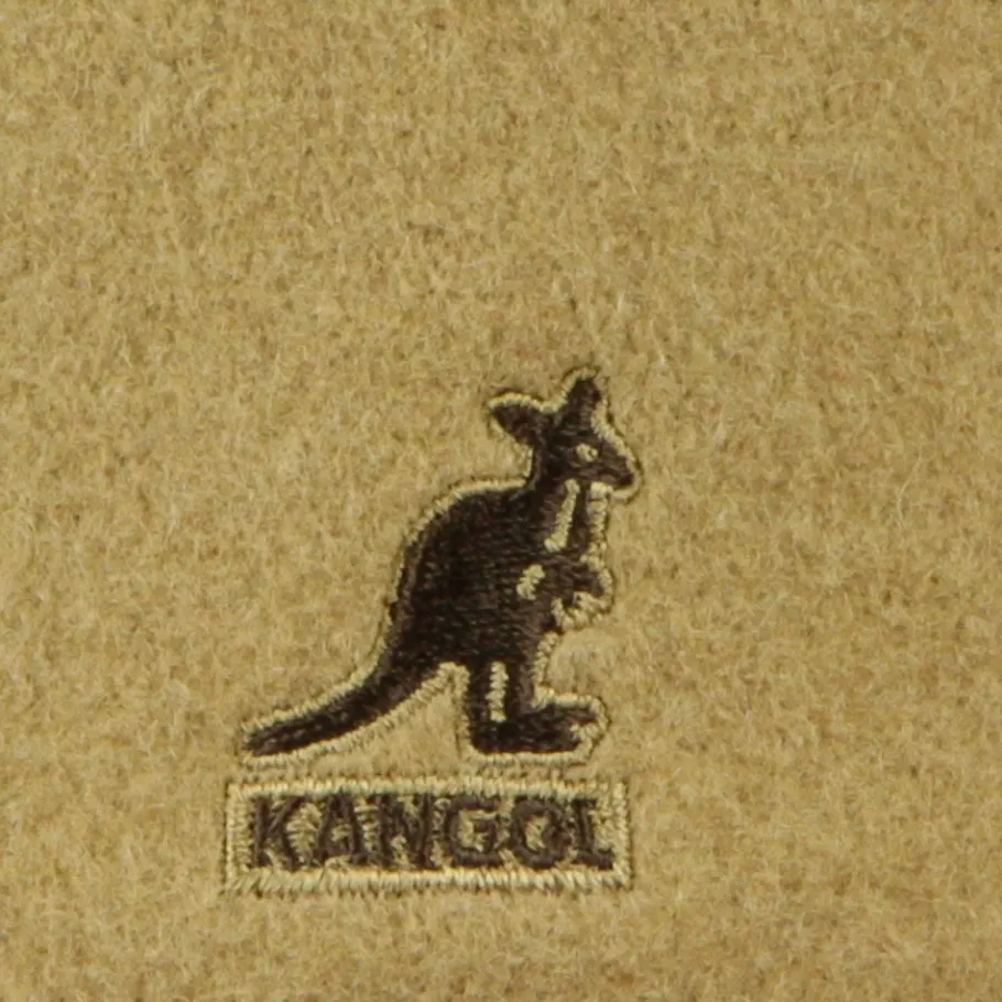 Kangol Platte Pet Kamelenwol Geborduurd Logo-Heren Hoeden