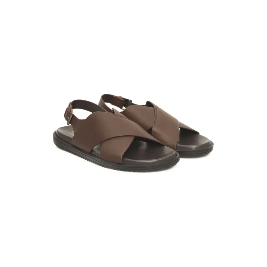 Cerruti 1881 Platte sandalen met verstelbare gespsluiting-Heren Sandalen