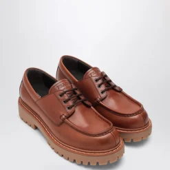 Prada Platte schoenen Brandy Lage Veters-Heren Nette Schoenen