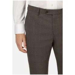 Boggi Milano Prince Of Wales Wollen Blend Stretch Pak Stijl Anve-Heren Kostuums