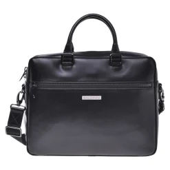 Baldinini Professional bag in black leather-Heren Tassen