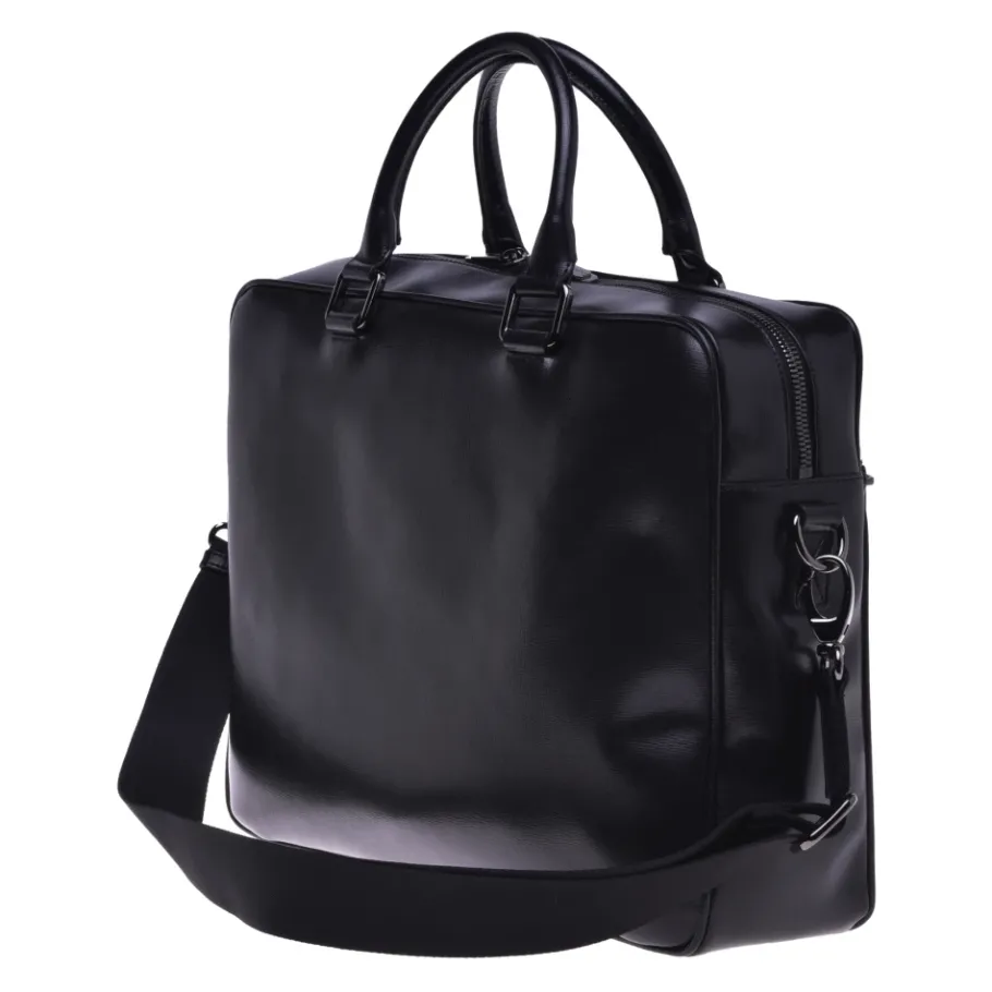 Baldinini Professional bag in black leather-Heren Tassen