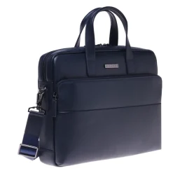 Baldinini Professional bag in blue leather and nylon-Heren Tassen