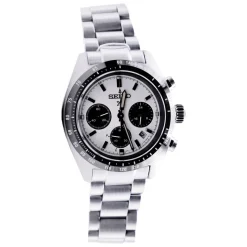 Seiko Prospex Quartz Zilveren Wijzerplaat Roestvrijstalen Horloge-Heren Horloges