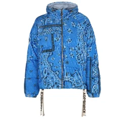 Khrisjoy Puff Bandana Corduroy Hooded Down Jacket-Heren Jassen