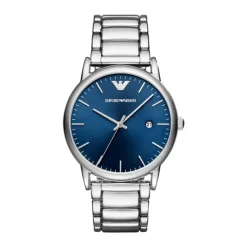 Emporio Armani Quartz Horloge met Blauwe of Azuurblauwe Wijzerplaat-Heren Horloges