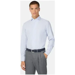 Boggi Milano Regular Fit Gestreept Katoenen Overhemd-Heren Overhemden