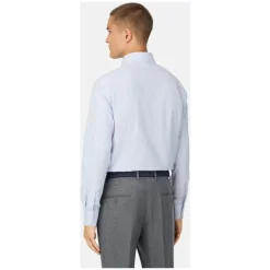 Boggi Milano Regular Fit Gestreept Katoenen Overhemd-Heren Overhemden