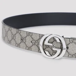 Gucci Reversible Riem met GG-Heren Riemen