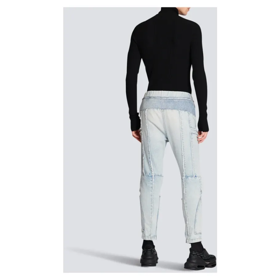 Balmain Ribgebreide slim-fit jeans van katoen-Heren Jeans