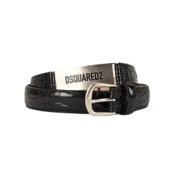 Dsquared2 Riem van leer met krokodillenprint-Heren Riemen