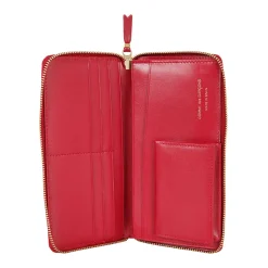 Comme des Garçons Rode Leren Lijn Portemonnee-Heren Portefeuilles