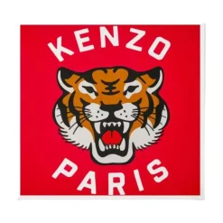 Kenzo Rode Zijden Lucky Tiger Sjaal-Heren Sjaals
