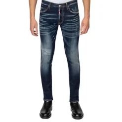 My Brand Rood Op Donkere Distressed Jeans-Heren Jeans