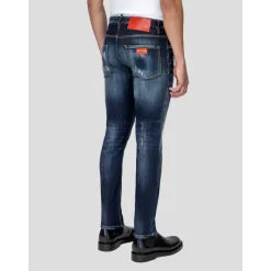 My Brand Rood Op Donkere Distressed Jeans-Heren Jeans