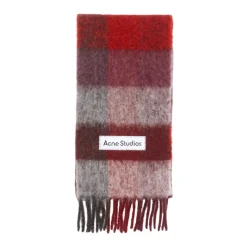 Acne Studios Rood/Zwart Vally Sjaal-Heren Sjaals