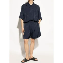 Balenciaga Rubberen slides met logo-Heren Slippers