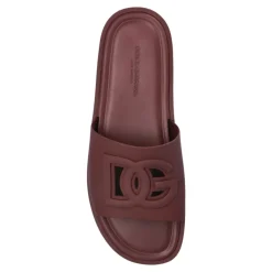 Dolce & Gabbana Rubberen teenslippers met logo-Heren Slippers