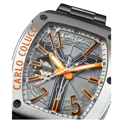 Carlo Colucci RVS horloge met vouwsluiting-Heren Horloges