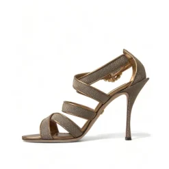 Dolce & Gabbana Sandalen met stilettohak en kristallen bandjes-Heren Sandalen