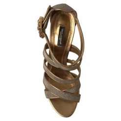 Dolce & Gabbana Sandalen met stilettohak en kristallen bandjes-Heren Sandalen