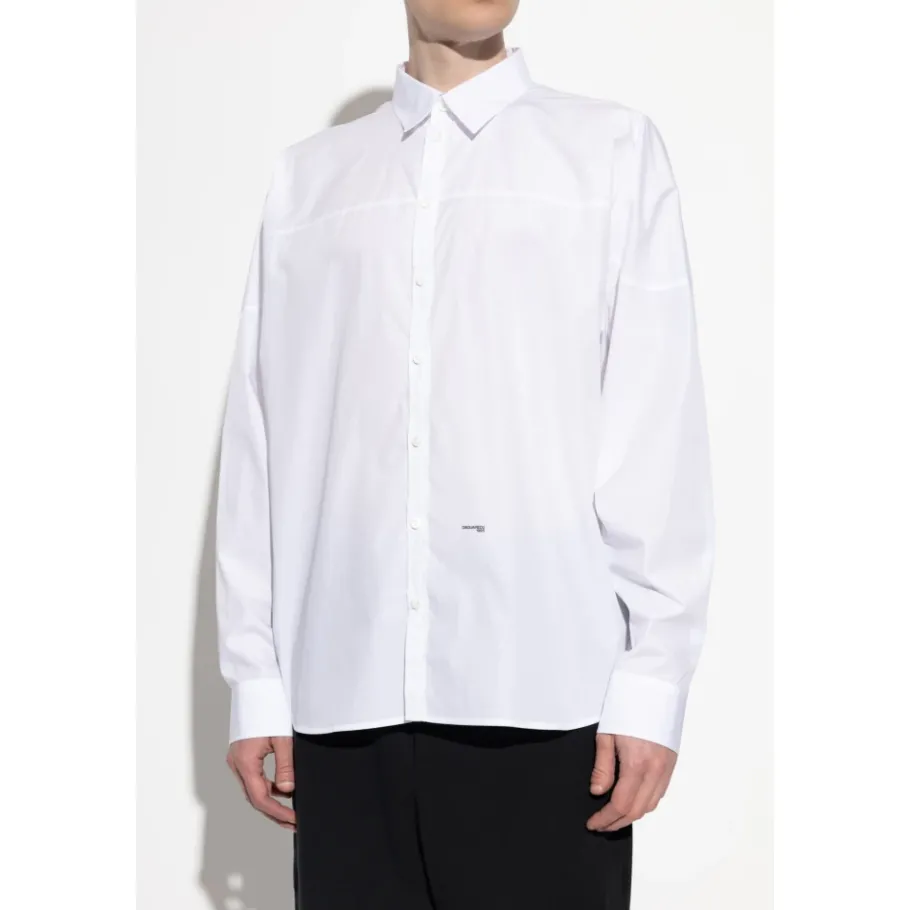 Dsquared2 Shirt met bedrukt logo-Heren Overhemden