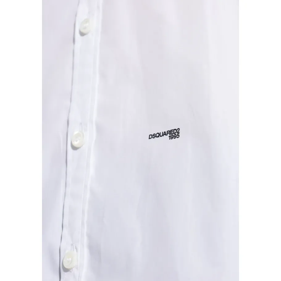 Dsquared2 Shirt met bedrukt logo-Heren Overhemden