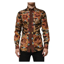 Dolce & Gabbana Siciliaans-geïnspireerd dierenprintshirt-Heren Overhemden