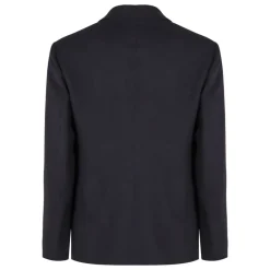 Giorgio Armani Single-breasted jas in een chevron jacquard stretch-wolmix-Heren Jassen