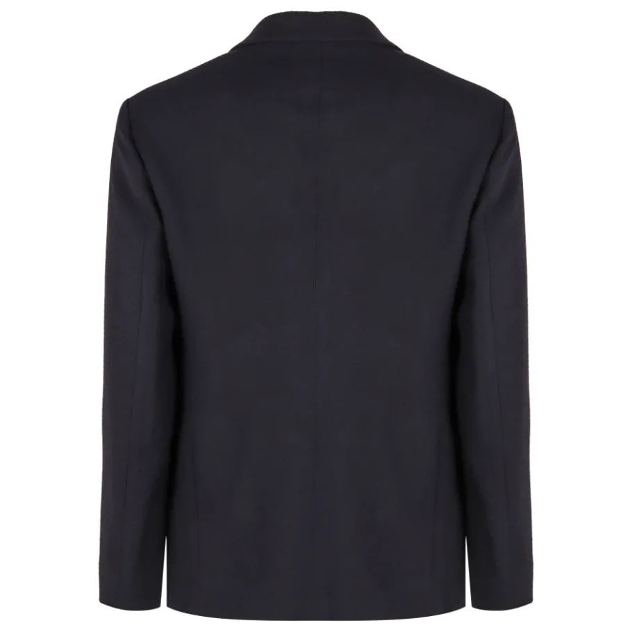 Giorgio Armani Single-breasted jas in een chevron jacquard stretch-wolmix-Heren Jassen