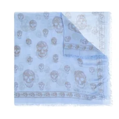 Alexander McQueen Sjaal met een opvallend schedel motief-Heren Sjaals