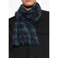 Alexander McQueen Sjaal met een opvallend schedel motief-Heren Sjaals