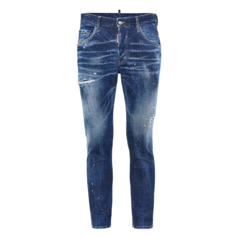 Dsquared2 Skinny Jeans met Verfspatten-Heren Jeans
