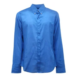 Gucci Skinny Shirt in Electric Blue-Heren Overhemden