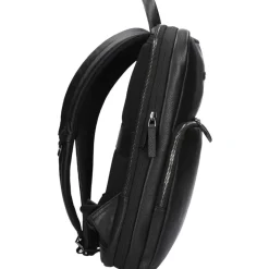 Piquadro Slanke leren rugzak met laptop- en iPad-vak-Heren Rugzakken