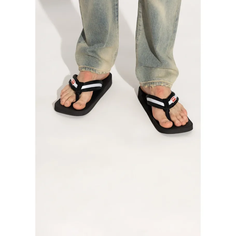 Kenzo Slide Sandaal met Logo-Heren Slippers