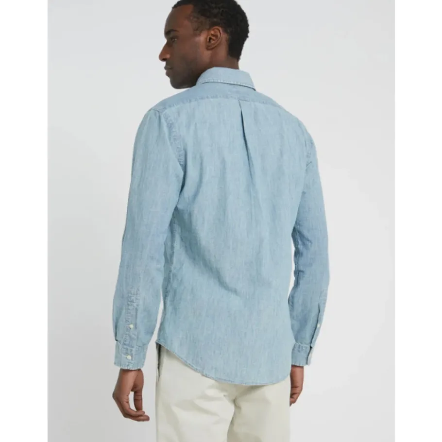 Polo Ralph Lauren Slim Fit Chambray Overhemd-Heren Overhemden