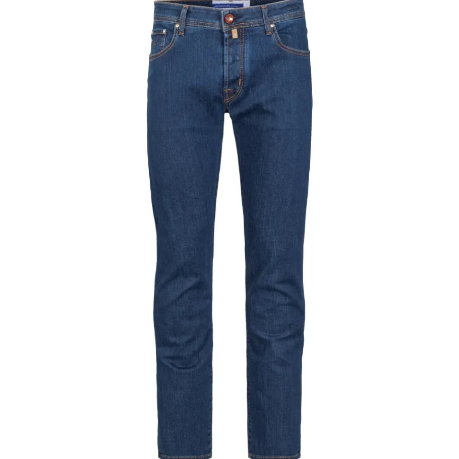 Jacob Cohën Slim Fit Denim Jeans met Borduursel-Heren Jeans