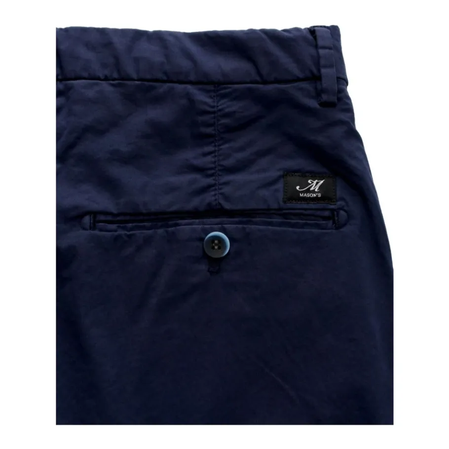 Mason's Slim Fit Navy Blue Chino Broek-Heren Broeken
