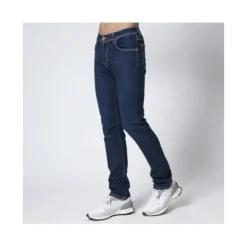 Jacob Cohën Slim Fit Navy Jeans met Gele Plooi - Nick Model-Heren Jeans