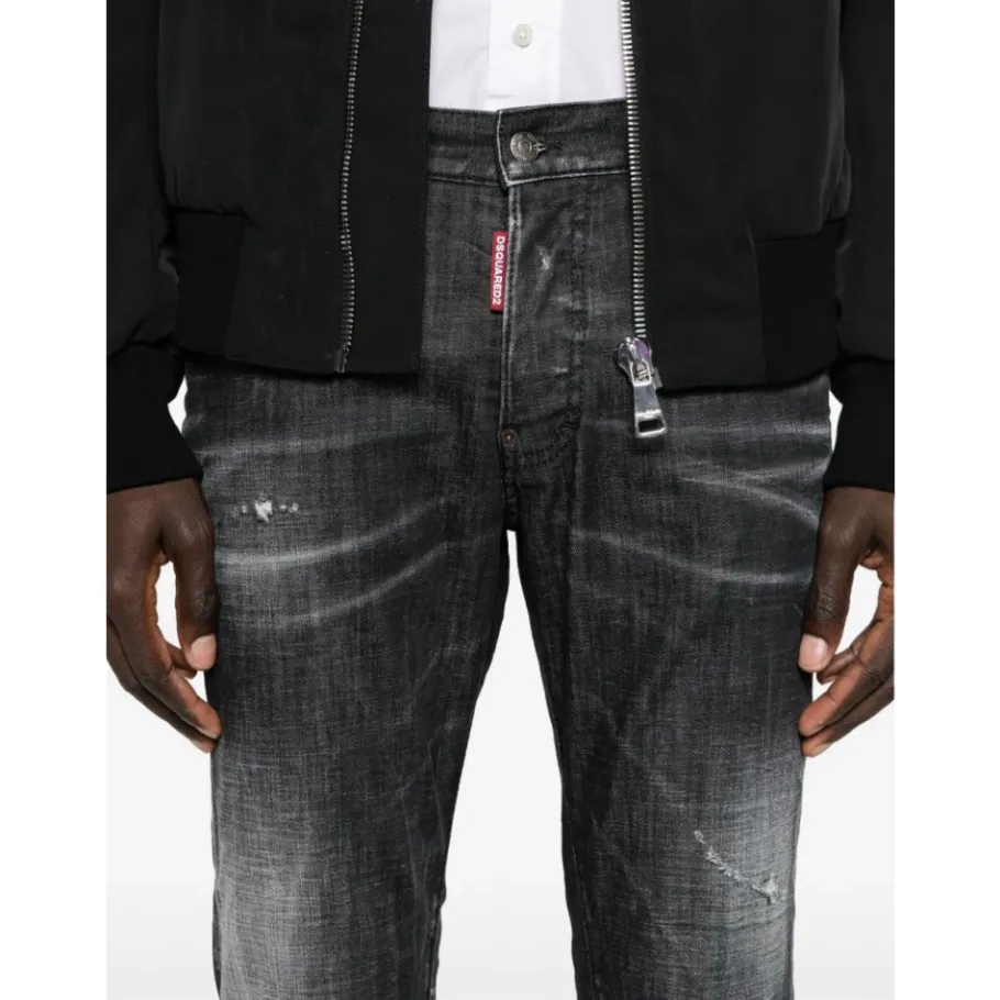 Dsquared2 Slim Fit Stretch Katoenen Jeans-Heren Jeans